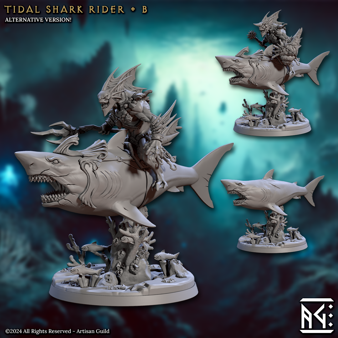 Tidal Shark Rider - B (Mirmidons of the Death-Tide)
